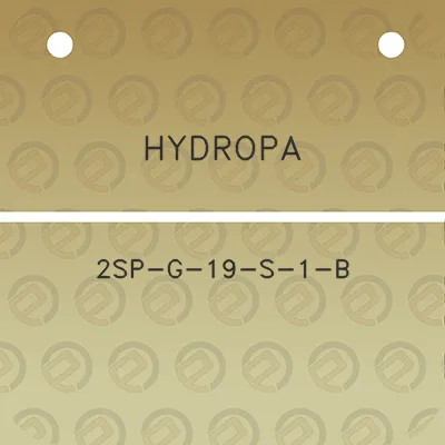 hydropa-2sp-g-19-s-1-b