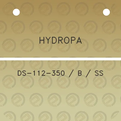 hydropa-ds-112-350-b-ss