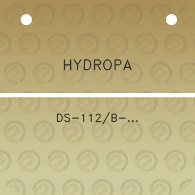 hydropa-ds-112b