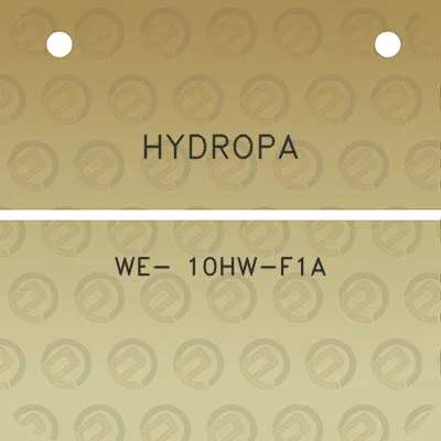 hydropa-we-10hw-f1a