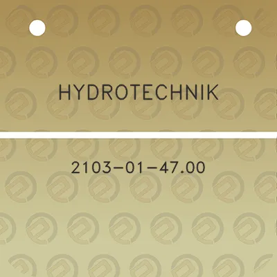 hydrotechnik-2103-01-4700