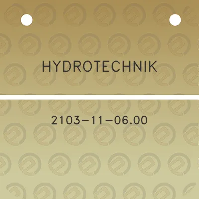 hydrotechnik-2103-11-0600