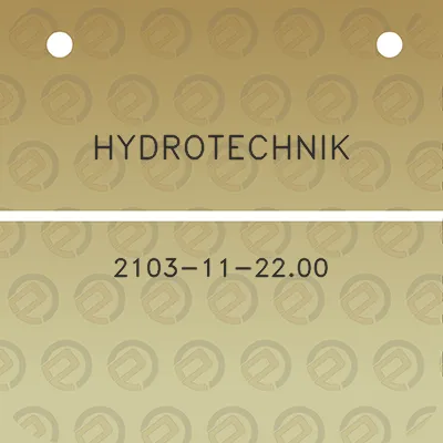 hydrotechnik-2103-11-2200