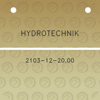 hydrotechnik-2103-12-2000