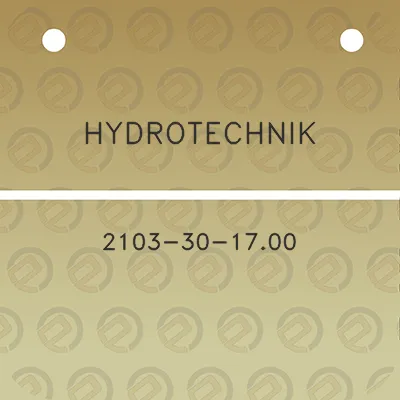 hydrotechnik-2103-30-1700