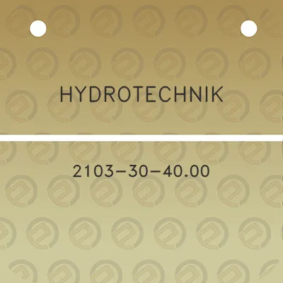 hydrotechnik-2103-30-4000