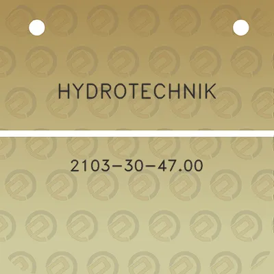 hydrotechnik-2103-30-4700