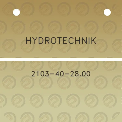 hydrotechnik-2103-40-2800