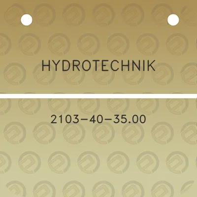 hydrotechnik-2103-40-3500