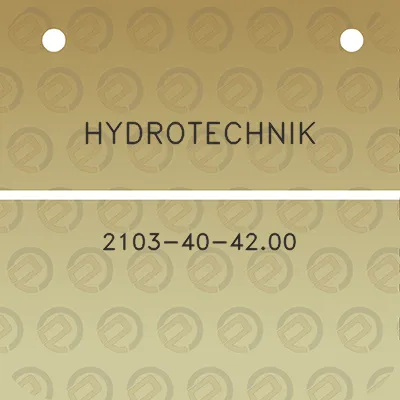 hydrotechnik-2103-40-4200