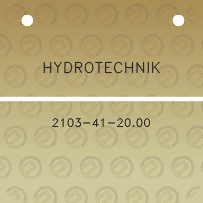 hydrotechnik-2103-41-2000