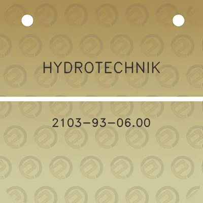 hydrotechnik-2103-93-0600