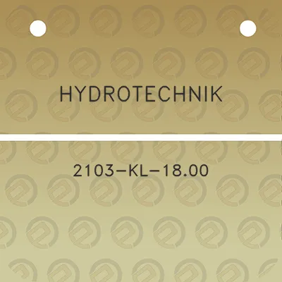 hydrotechnik-2103-kl-1800