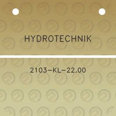 hydrotechnik-2103-kl-2200