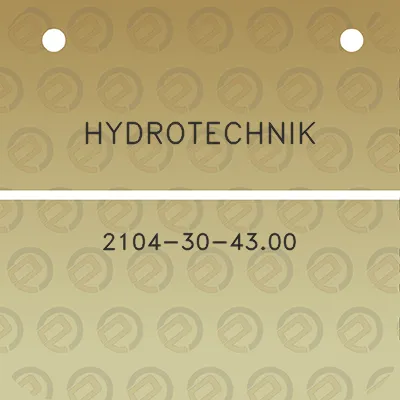 hydrotechnik-2104-30-4300