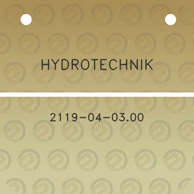 hydrotechnik-2119-04-0300