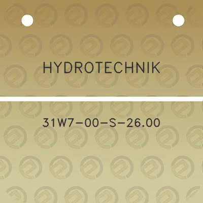 hydrotechnik-31w7-00-s-2600