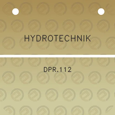 hydrotechnik-dpr112