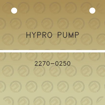 hypro-pump-2270-0250