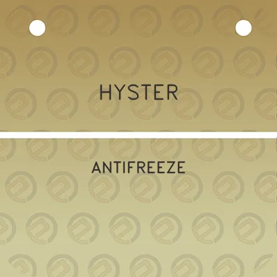 hyster-antifreeze