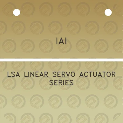 iai-lsa-linear-servo-actuator-series