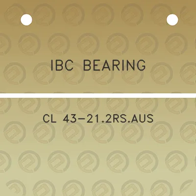 ibc-bearing-cl-43-212rsaus