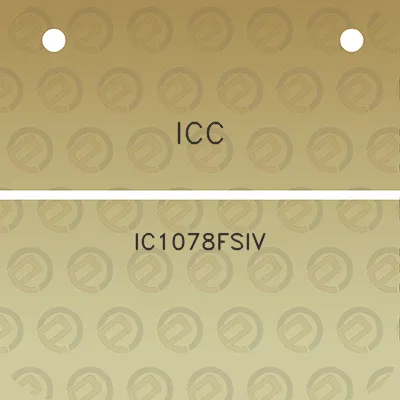 icc-ic1078fsiv