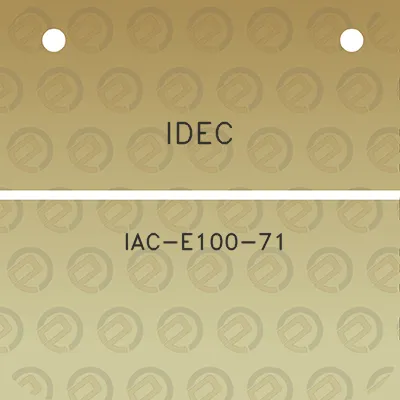 idec-iac-e100-71