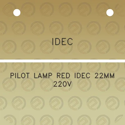 idec-pilot-lamp-red-idec-22mm-220v