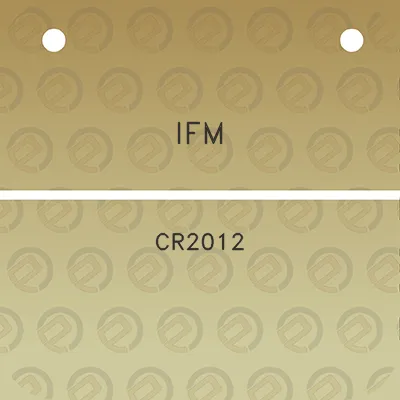 ifm-cr2012