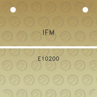 ifm-e10200