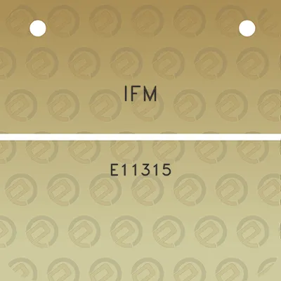 ifm-e11315