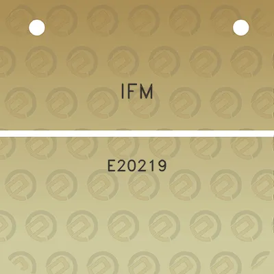 ifm-e20219