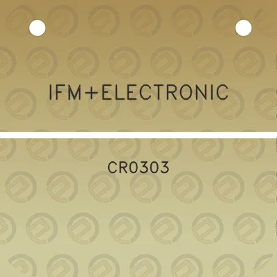 ifmelectronic-cr0303