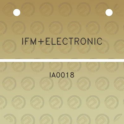 ifmelectronic-ia0018