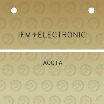 ifmelectronic-ia001a