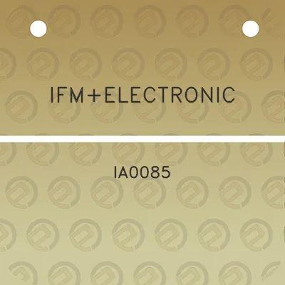 ifmelectronic-ia0085