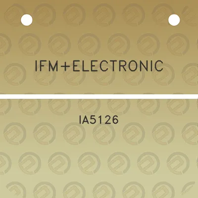 ifmelectronic-ia5126