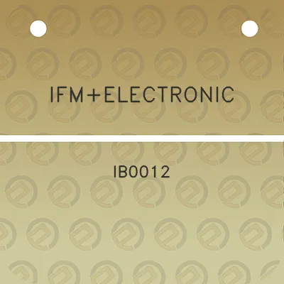 ifmelectronic-ib0012