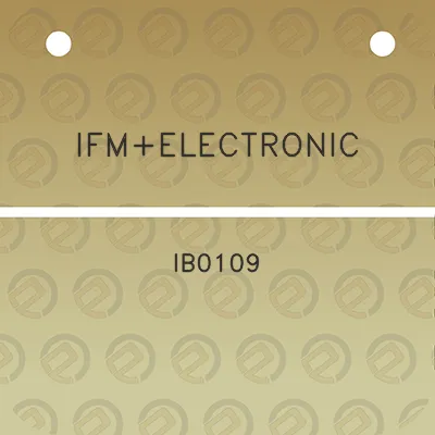 ifmelectronic-ib0109