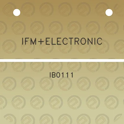 ifmelectronic-ib0111