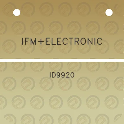 ifmelectronic-id9920