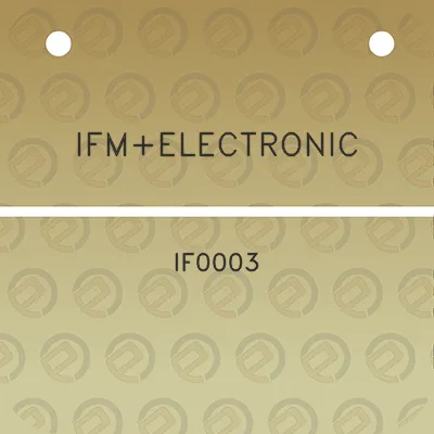 ifmelectronic-if0003