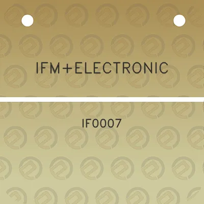 ifmelectronic-if0007