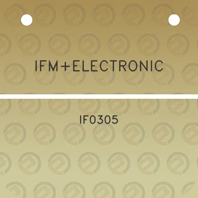 ifmelectronic-if0305