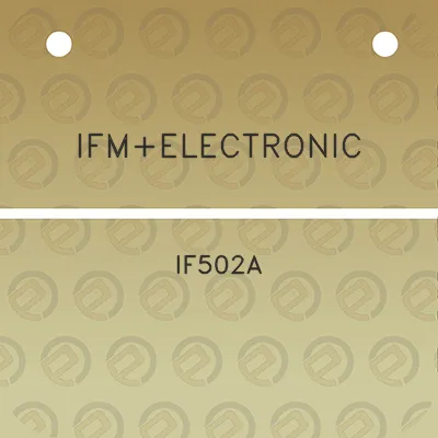 ifmelectronic-if502a