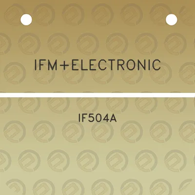 ifmelectronic-if504a