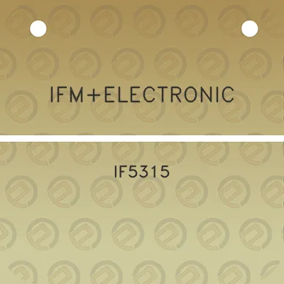 ifmelectronic-if5315