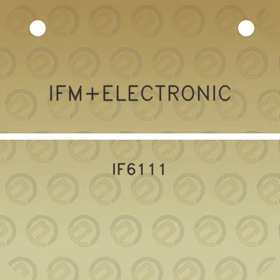 ifmelectronic-if6111