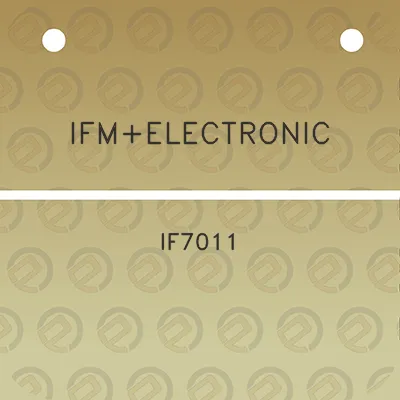 ifmelectronic-if7011